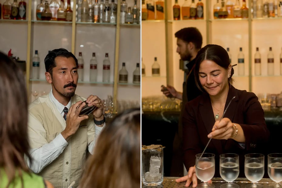 Soran Nomura (left) and Julia Momose (right)