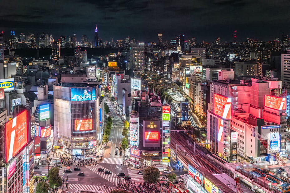 Digital Signage around Shibuya Station
