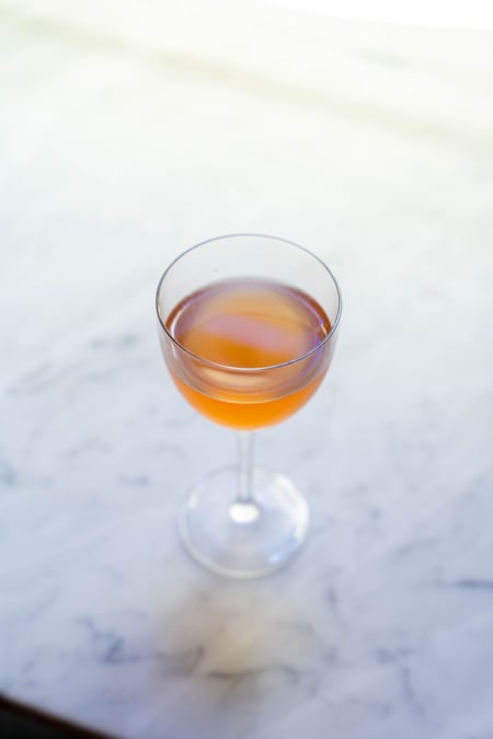 One of Shingo Gokan’s cocktails for the day, Cold Soba Negroni