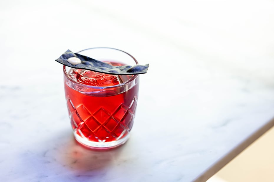 One of Erik's cocktails for the day, Last Sword