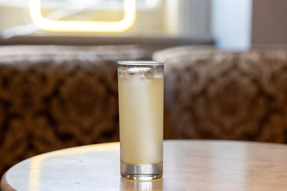 One of Kevin's cocktails for the day, One Thousand Cranes