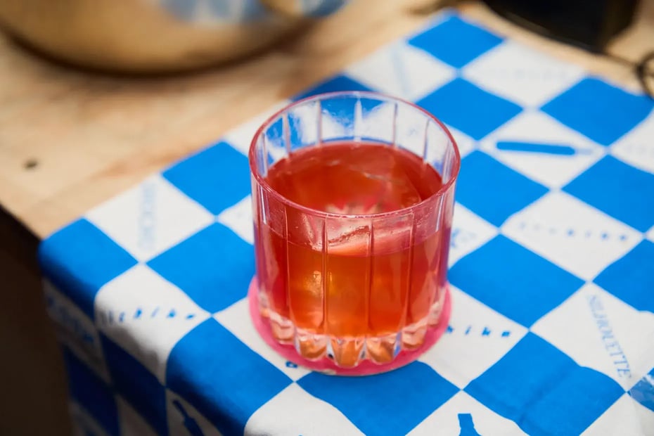 Another offering from Side Hustle, a Soba Coconut Negroni made with iichiko Silhouette