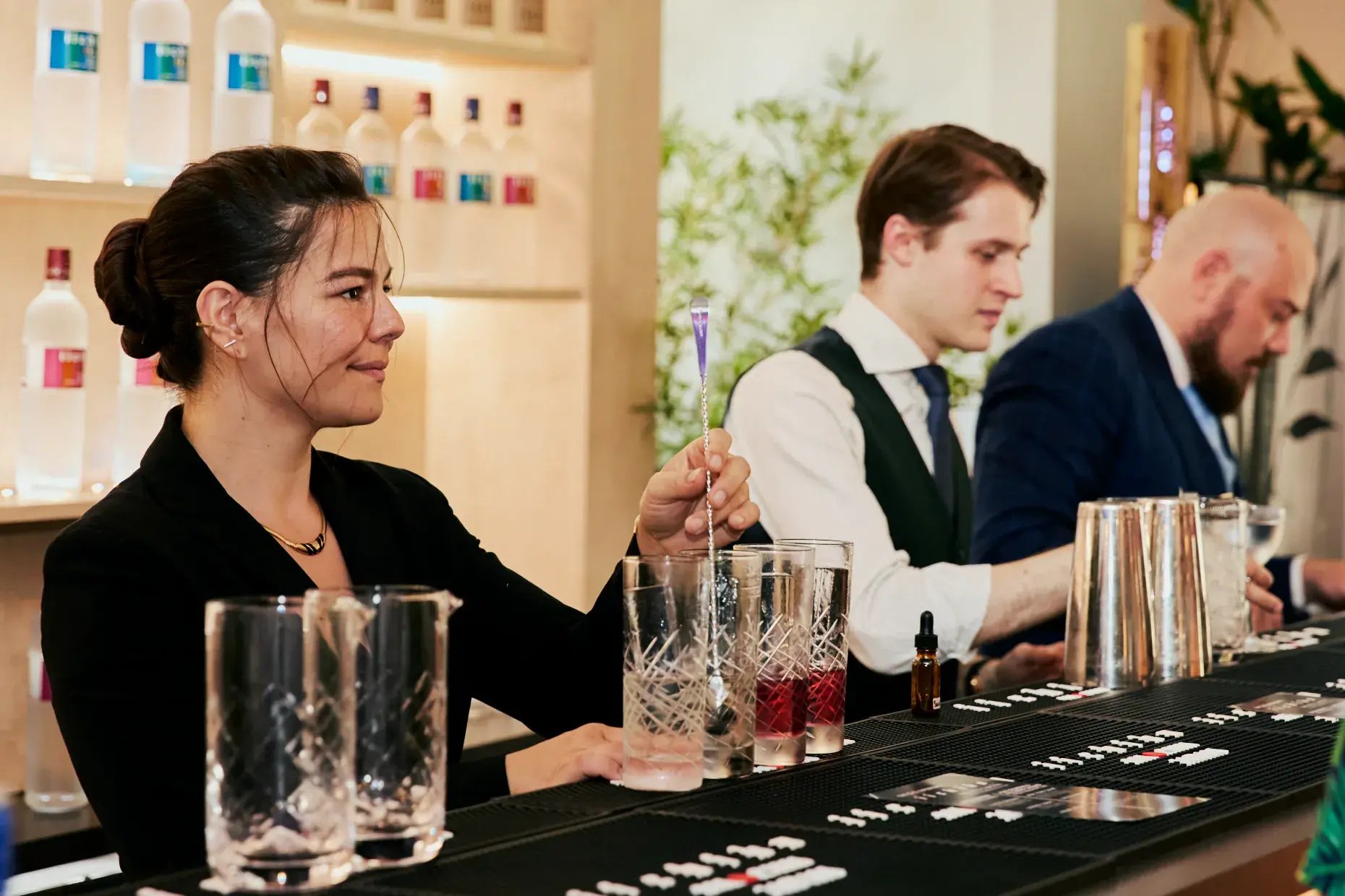 Appearing in the first group on opening day, Julia Momosé served three cocktails, including lower-ABV options considerate of the morning hour.